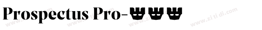 Prospectus Pro字体转换